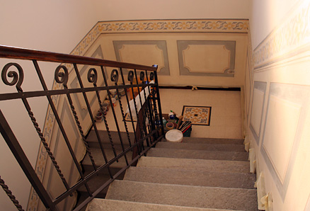 Decorazione parietale fronte scala - Residenza privata (Monza) Decorazione parietale fronte scala - Residenza privata (Monza)
